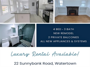 22 Sunnybank Rd, Watertown, Massachusetts, 4 Bedrooms Bedrooms, 7 Rooms Rooms,3 BathroomsBathrooms,Residential Lease,For Rent,Sunnybank Rd,73421575