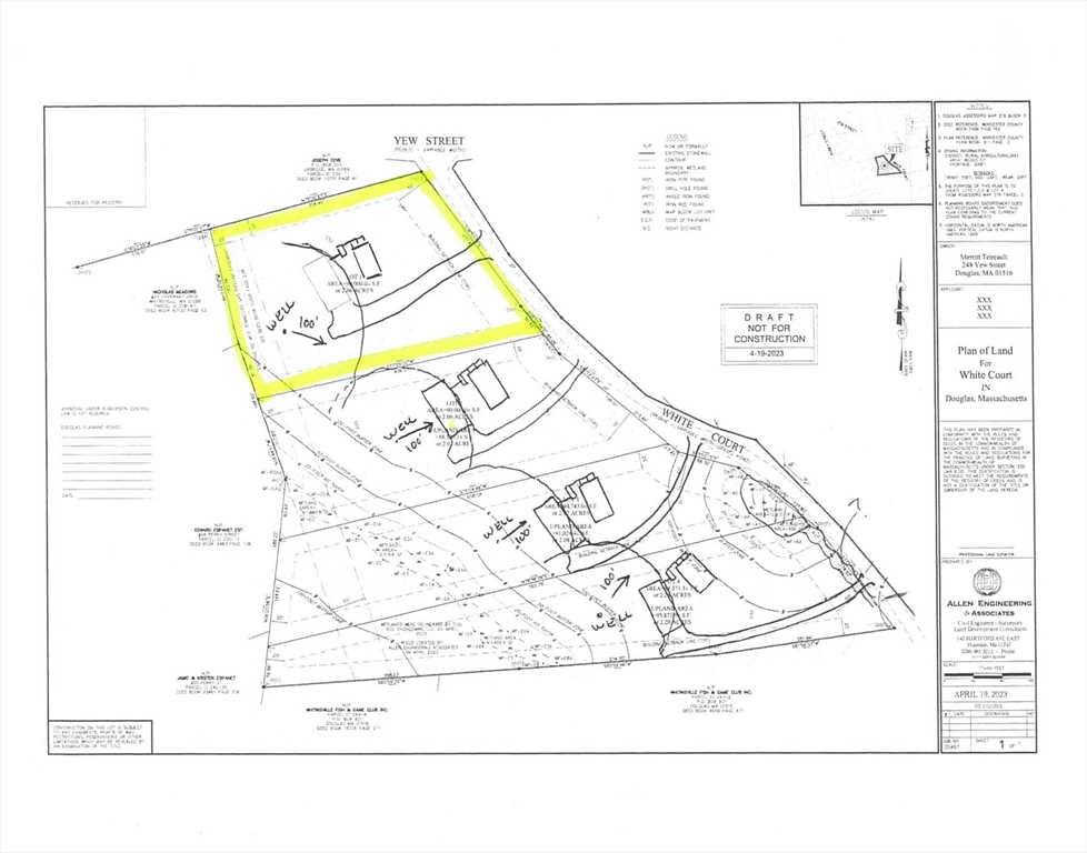 0 White Ct (Lot 1), Douglas, Massachusetts, ,Land,For Sale,White Ct (Lot 1),73304930