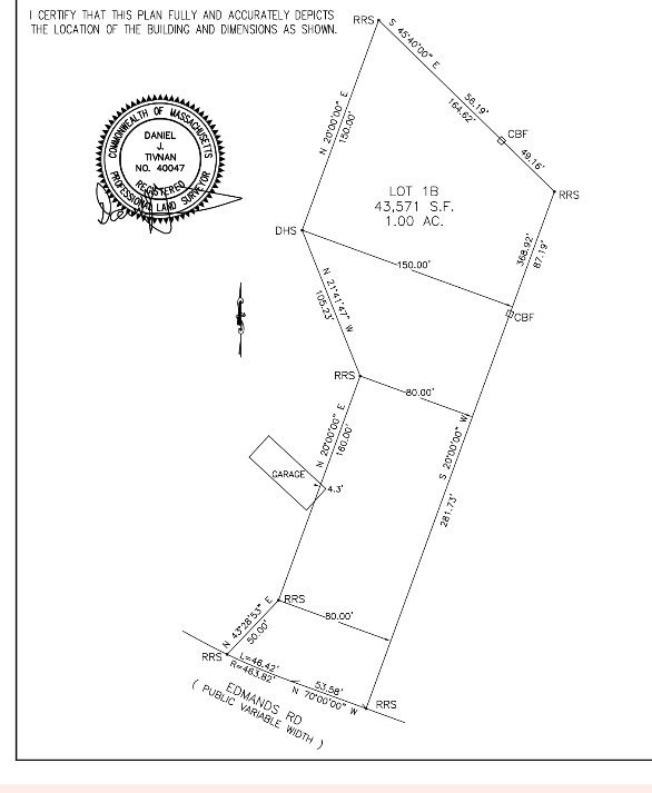 177A Edmands Road, Framingham, Massachusetts, ,Land,For Sale,Edmands Road,73295602