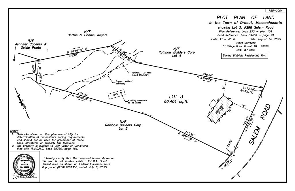 298 Salem Road, Dracut, Massachusetts, ,Land,For Sale,Salem Road,73459957