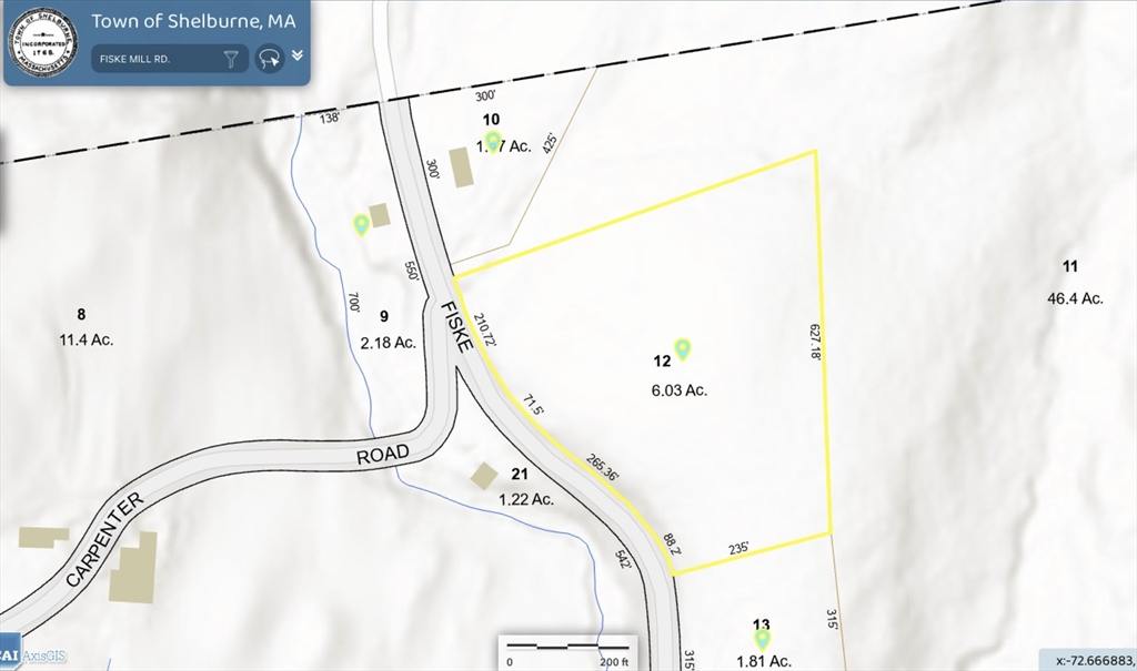 0 Fiske Mill Rd, Shelburne, Massachusetts, ,Land,For Sale,Fiske Mill Rd,73327571