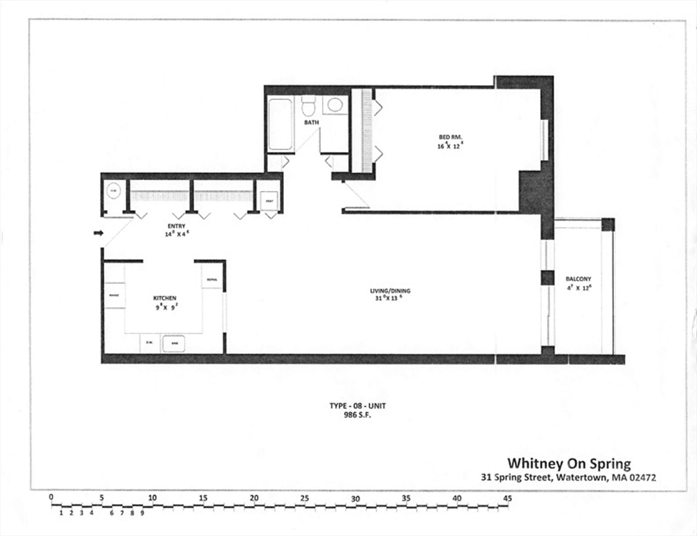 31 Spring St, Watertown, Massachusetts, 1 Bedroom Bedrooms, 4 Rooms Rooms,1 BathroomBathrooms,Residential Lease,For Rent,Spring St,73469037