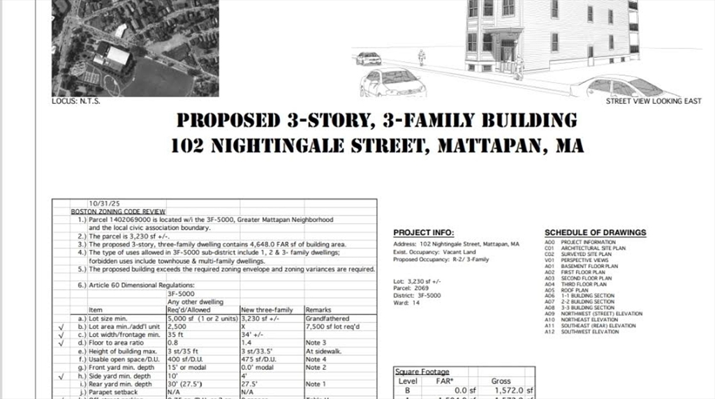 102 Nightingale, Boston, Massachusetts, ,Land,For Sale,Nightingale,73474017