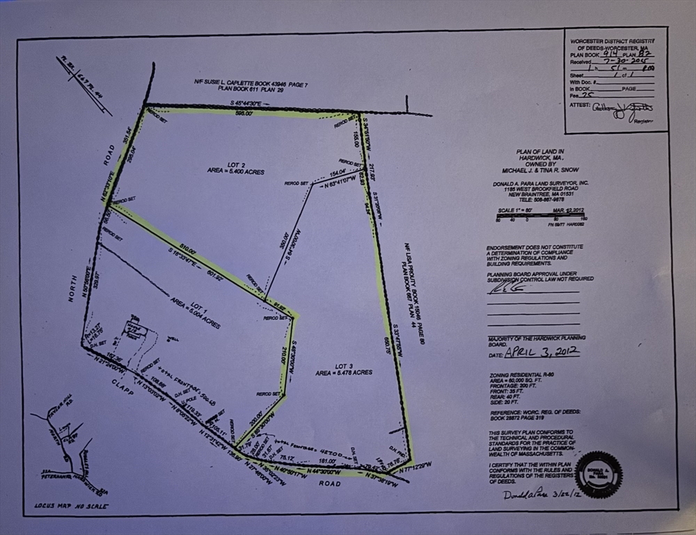 0 Clapp Rd + 0 North Rd, Hardwick, Massachusetts, ,Land,For Sale,Clapp Rd + 0 North Rd,73505086