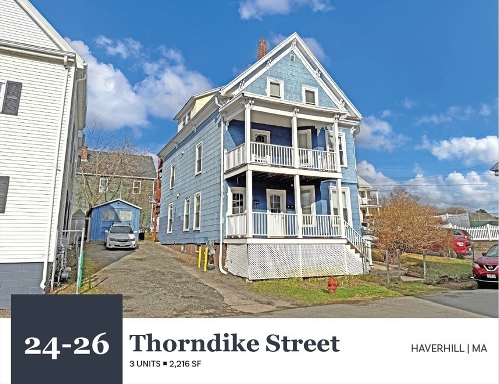 24-26 Thorndike Street, Haverhill, Massachusetts, 9 Bedrooms Bedrooms, 15 Rooms Rooms,3 BathroomsBathrooms,Residential Income,For Sale,Thorndike Street,73508625
