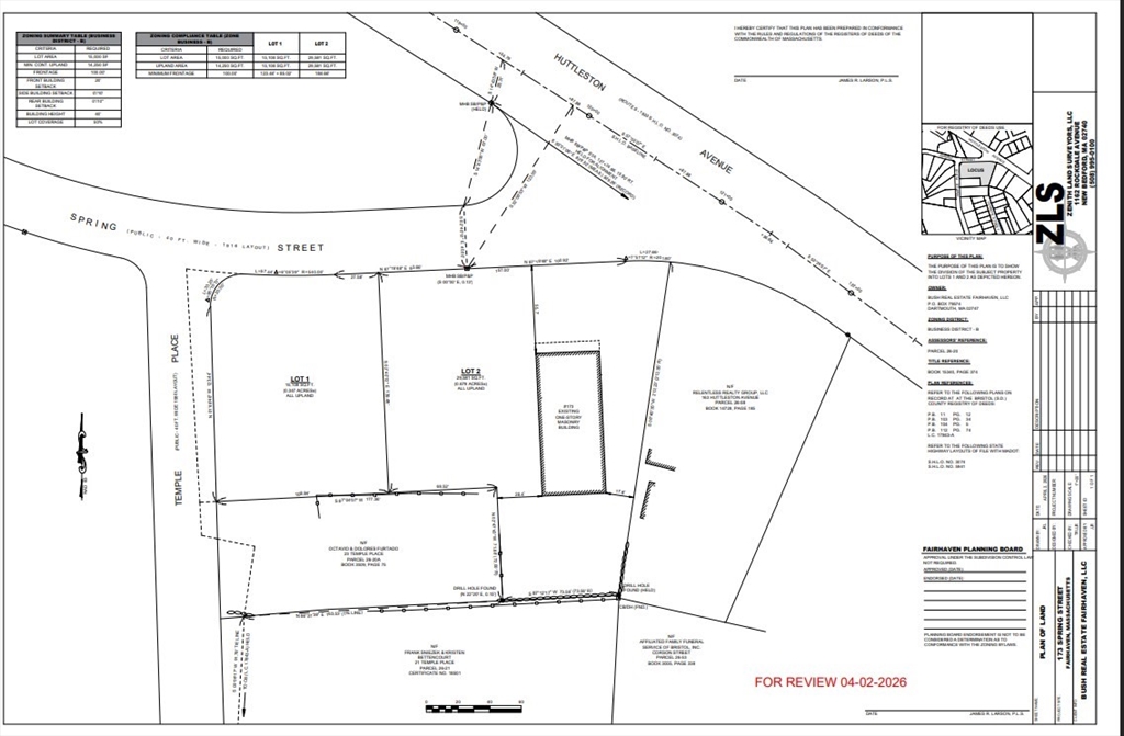 lot 1 173 Spring St, Fairhaven, Massachusetts, ,Land,For Sale,Spring St,73511340
