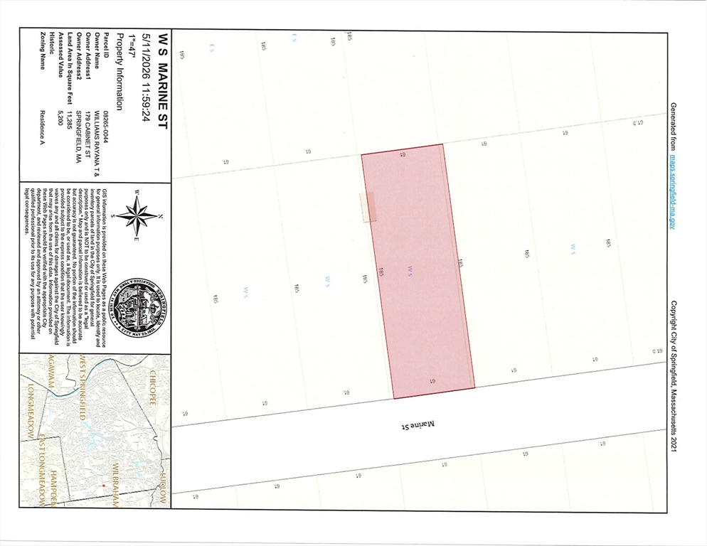 0 Marine Street, Springfield, Massachusetts, ,Land,For Sale,Marine Street,73517890