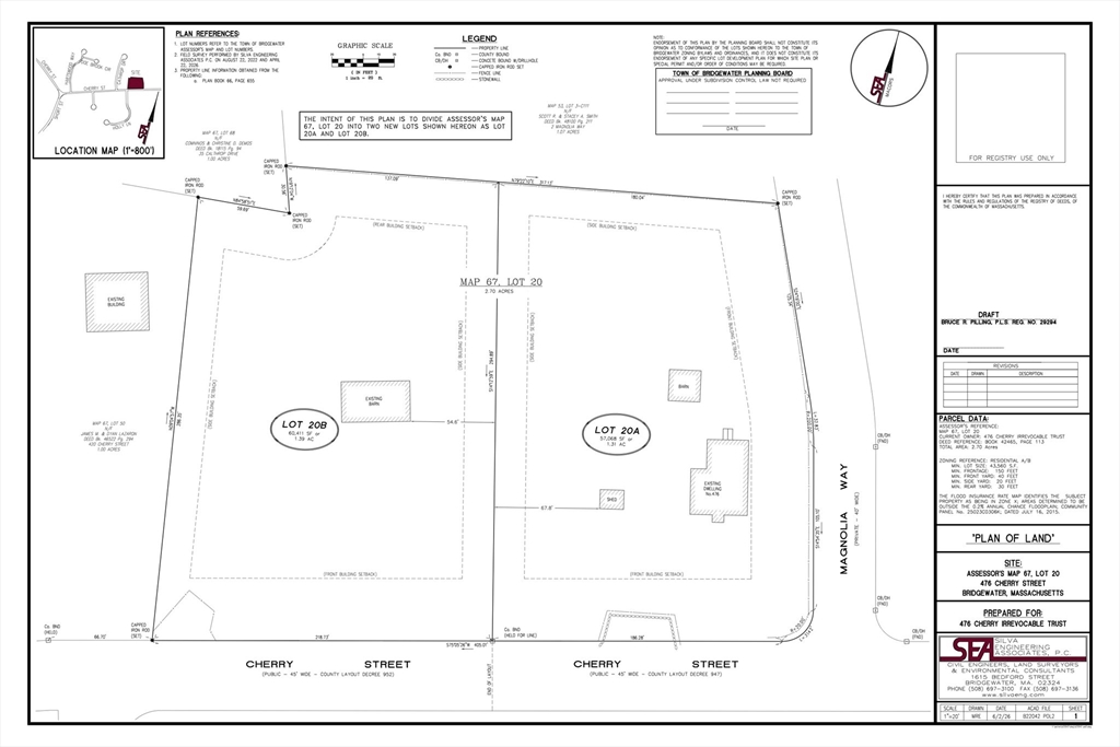 Lot 20B Cherry Street, Bridgewater, Massachusetts, ,Land,For Sale,Cherry Street,73529465