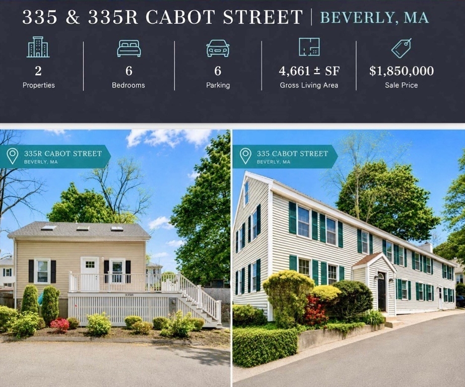 335 & 335R Cabot St, Beverly, Massachusetts, 6 Bedrooms Bedrooms, 16 Rooms Rooms,5.5 BathroomsBathrooms,Residential Income,For Sale,Cabot St,73530798