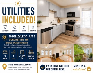 70 Bellevue Street, Boston, Massachusetts, 2 Bedrooms Bedrooms, 4 Rooms Rooms,1 BathroomBathrooms,Residential Lease,For Rent,Bellevue Street,73532499