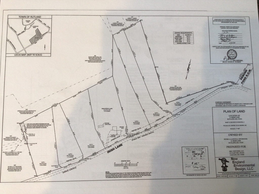 Lot 2 Irish Lane, Rutland, Massachusetts, ,Land,For Sale,Irish Lane,73329978