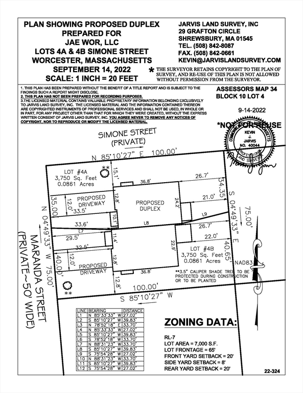 21-23 Maranda Street, Worcester, Massachusetts, ,Land,For Sale,Maranda Street,73359445