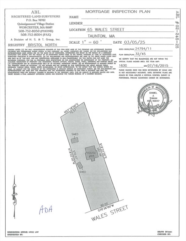 65 Wales Street, Taunton, Massachusetts, ,Land,For Sale,Wales Street,73372861