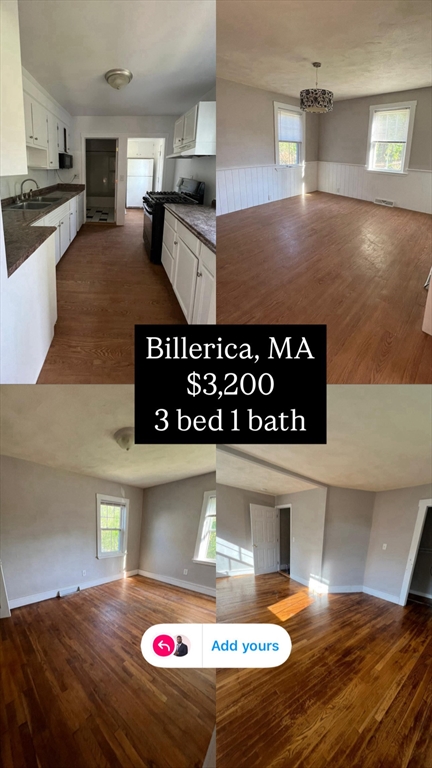 52-54 Wilson, Billerica, Massachusetts, 3 Bedrooms Bedrooms, 6 Rooms Rooms,1 BathroomBathrooms,Residential Lease,For Rent,Wilson,73377420