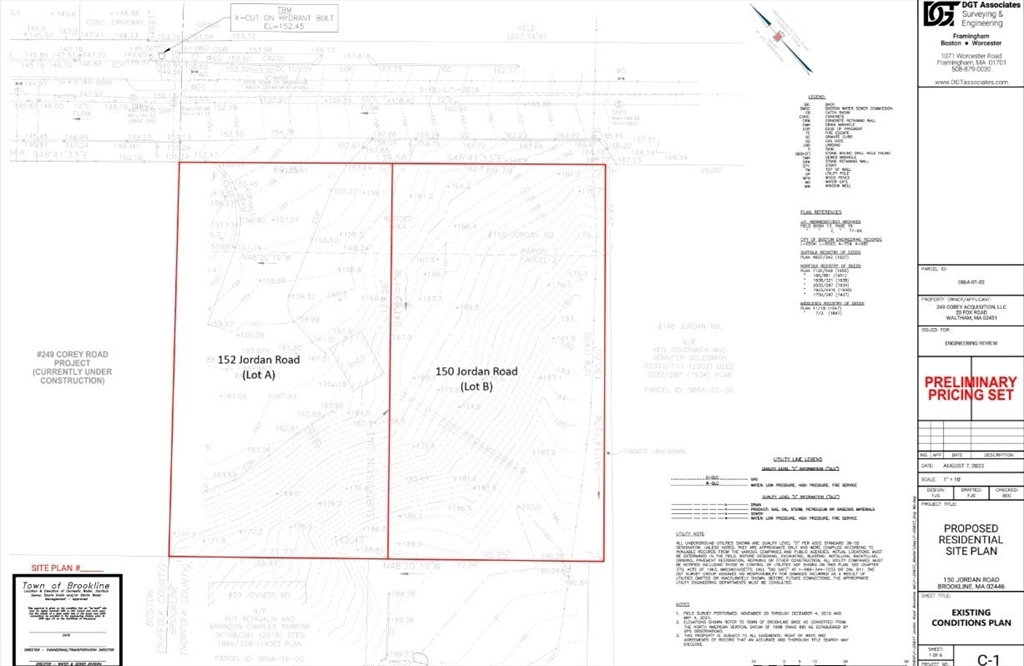 150+152 Jordan Road, Brookline, Massachusetts, ,Land,For Sale,Jordan Road,73391486
