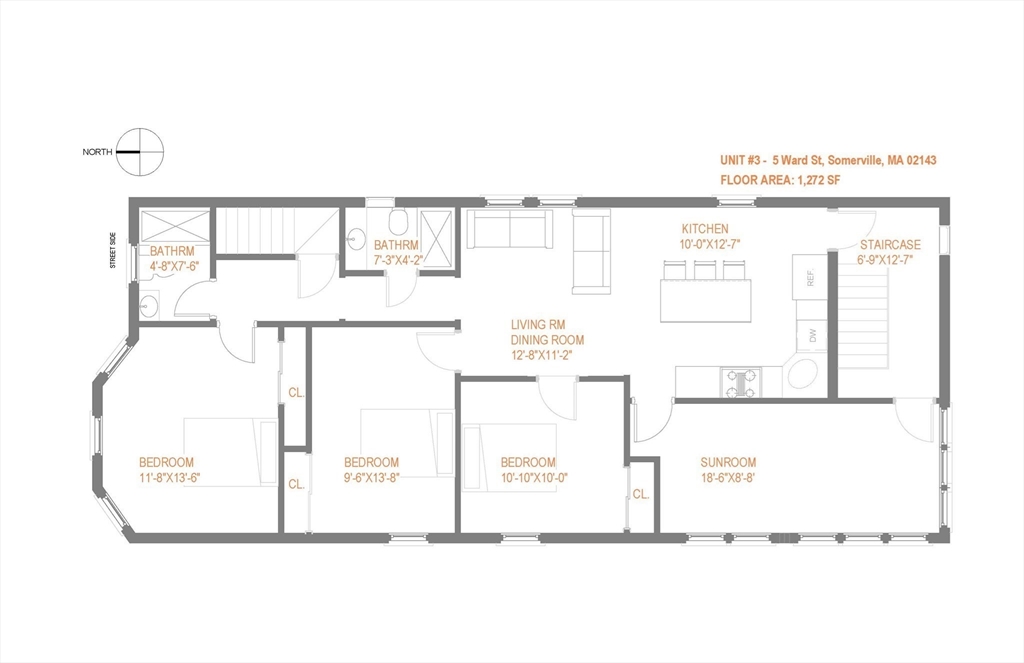 5 Ward Street, Somerville, Massachusetts, 4 Bedrooms Bedrooms, 6 Rooms Rooms,2 BathroomsBathrooms,Residential Lease,For Rent,Ward Street,73406855